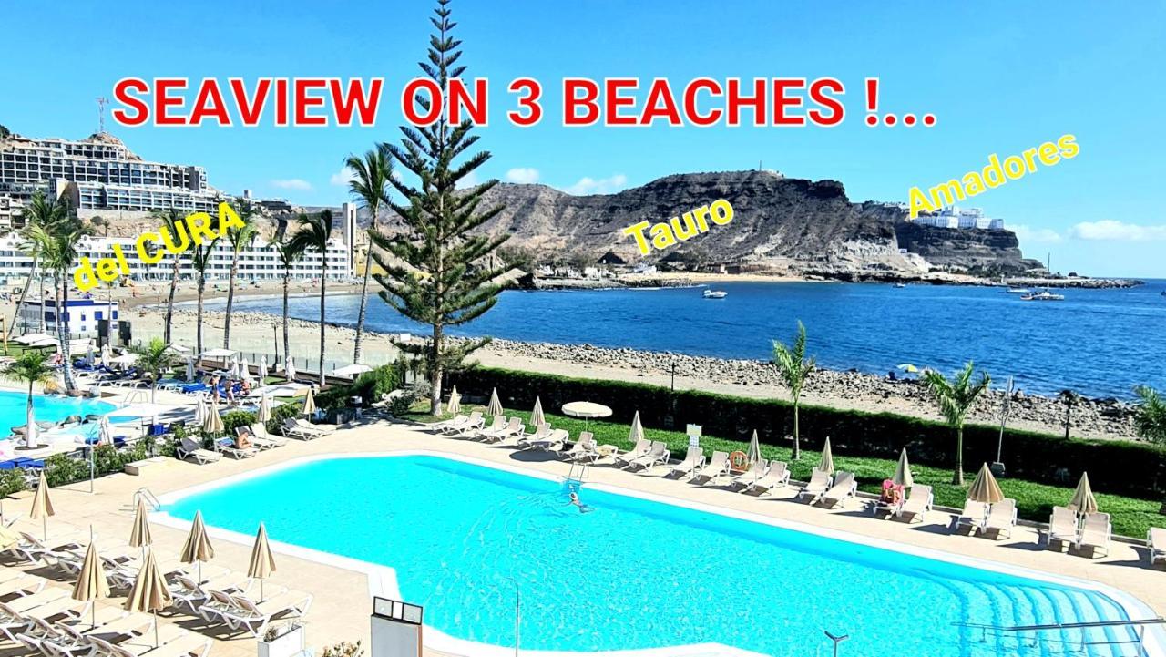 Oceanfront Deluxe-45M,Heated Pools,2Aircondition, 2Tv-65",Dishwasher,600Mb,Lift,Amadores View ! Playa Del Cura  Zewnętrze zdjęcie