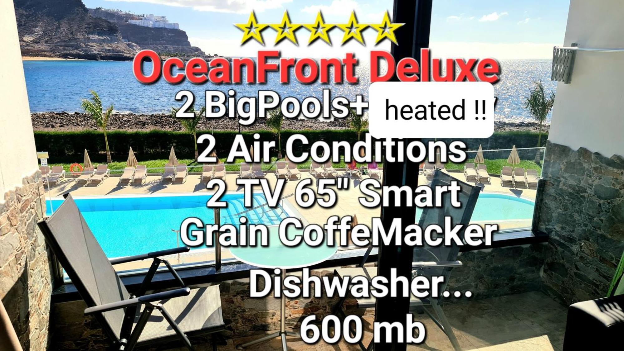 Oceanfront Deluxe-45M,Heated Pools,2Aircondition, 2Tv-65",Dishwasher,600Mb,Lift,Amadores View ! Playa Del Cura  Zewnętrze zdjęcie